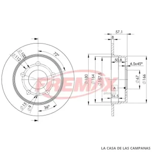 BD0119 DISCO DE FRENO TRASERO