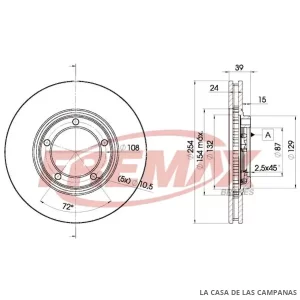 BD0301 DISCO DE FRENO DELANTERO