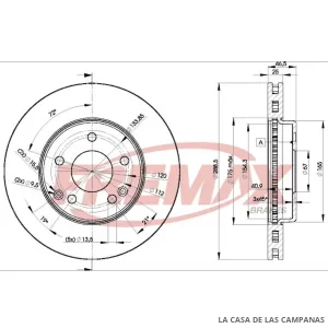 BD0410 DISCO DE FRENO DELANTERO
