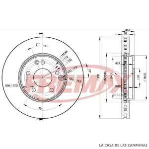 BD0411 DISCO DE FRENO DELANTERO