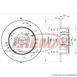 BD0430 DISCO DE FRENO TRASERO