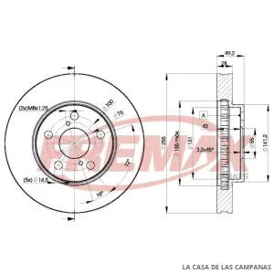 BD0501 DISCO DE FRENO DELANTERO
