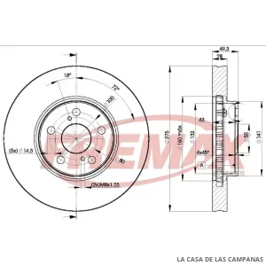BD0600 DISCO DE FRENO DELANTERO