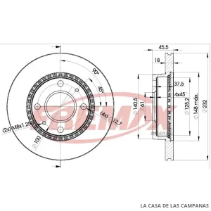 BD0601 DISCO DE FRENO DELANTERO