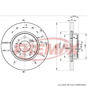 BD0800 DISCO DE FRENO DELANTERO