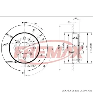 BD0802 DISCO DE FRENO TRASERO