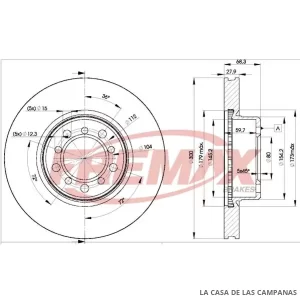 BD0805 DISCO DE FRENO DELANTERO
