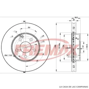 BD0812 DISCO DE FRENO DELANTERO
