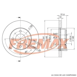 BD1008 DISCO DE FRENO DELANTERO
