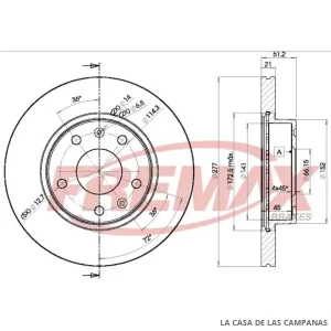BD1010 DISCO DE FRENO DELANTERO