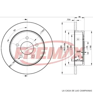 BD1023 DISCO DE FRENO TRASERO