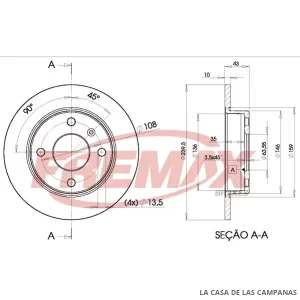 BD1062 DISCO DE FRENO DELANTERO