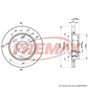 BD1064 DISCO DE FRENO DELANTERO