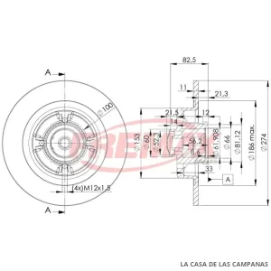 BD1181 DISCO DE FRENO DELANTERO