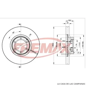 BD1367 DISCO DE FRENO DELANTERO