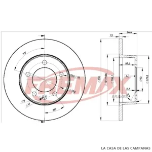 BD1410 DISCO DE FRENO TRASERO