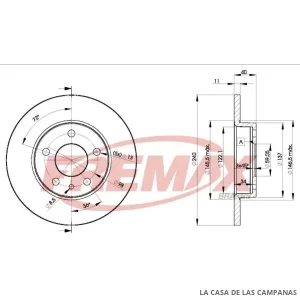 BD1437 DISCO DE FRENO TRASERO
