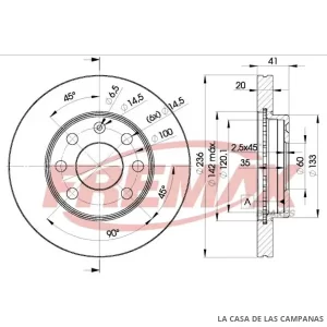 BD1440 DISCO DE FRENO DELANTERO