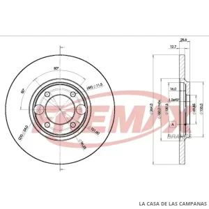 BD1503 DISCO DE FRENO TRASERO