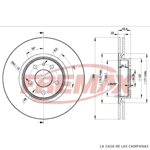 BD1548 DISCO DE FRENO DELANTERO