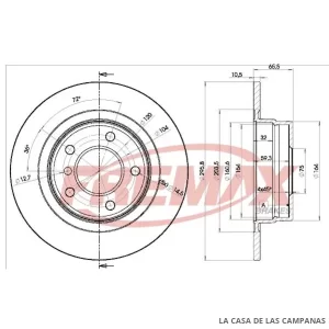 BD1725 DISCO DE FRENO TRASERO