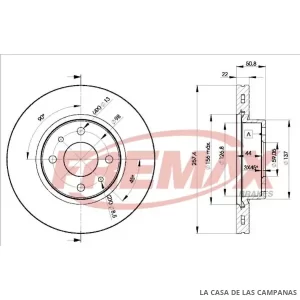 BD1751 DISCO DE FRENO DELANTERO