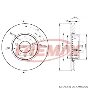 BD1788 DISCO DE FRENO DELANTERO