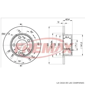 BD1796 DISCO DE FRENO TRASERO