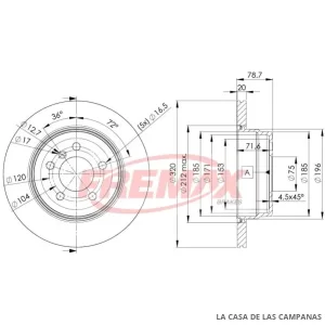 BD1970 DISCO DE FRENO TRASERO
