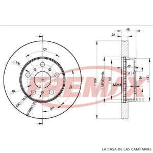 BD2090 DISCO DE FRENO DELANTERO