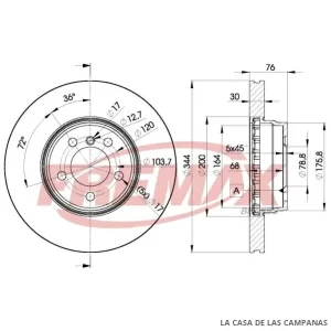 BD2207 DISCO DE FRENO DELANTERO
