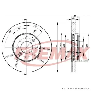 BD2232 DISCO DE FRENO DELANTERO
