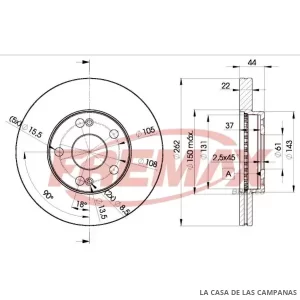 BD2233 DISCO DE FRENO DELANTERO