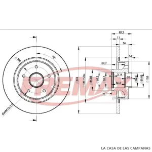 BD2236 DISCO DE FRENO TRASERO