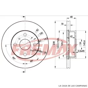 BD2250 DISCO DE FRENO DELANTERO