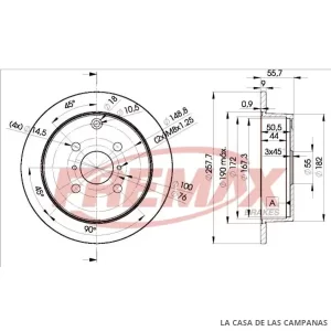BD2251 DISCO DE FRENO TRASERO
