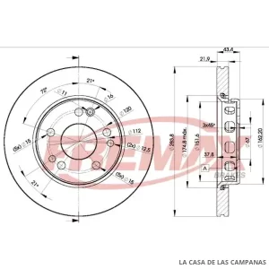 BD2312 DISCO DE FRENO DELANTERO