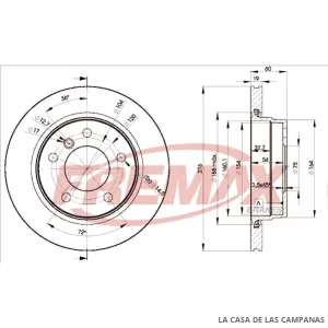 BD2315 DISCO DE FRENO TRASERO