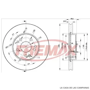 BD2412 DISCO DE FRENO DELANTERO