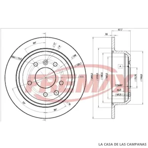 BD2511 DISCO DE FRENO TRASERO