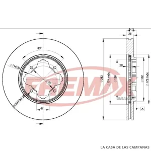 BD2582 DISCO DE FRENO DELANTERO