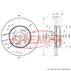 BD2586 DISCO DE FRENO DELANTERO