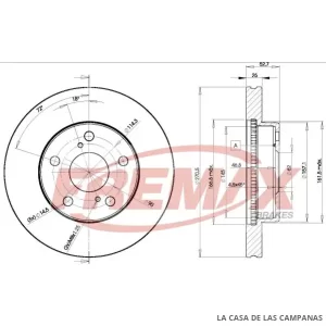 BD2810 DISCO DE FRENO DELANTERO