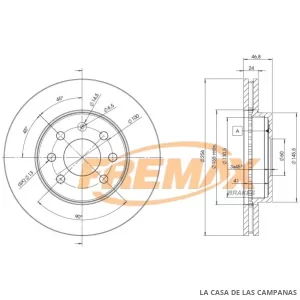BD2836 DISCO DE FRENO DELANTERO