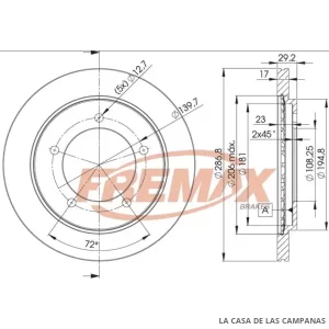 BD2863 DISCO DE FRENO DELANTERO