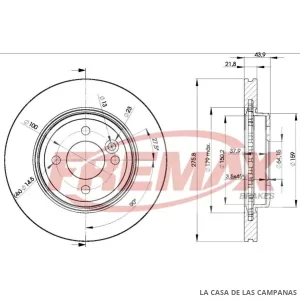 BD2891 DISCO DE FRENO DELANTERO