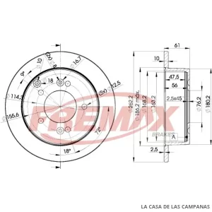 BD2905 DISCO DE FRENO TRASERO