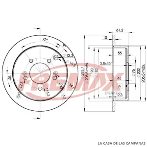 BD2907 DISCO DE FRENO TRASERO