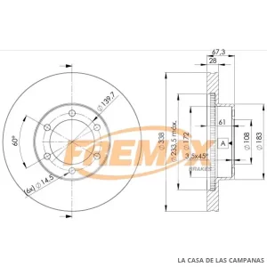 BD2918 DISCO DE FRENO DELANTERO
