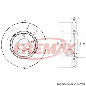BD3002 DISCO DE FRENO DELANTERO